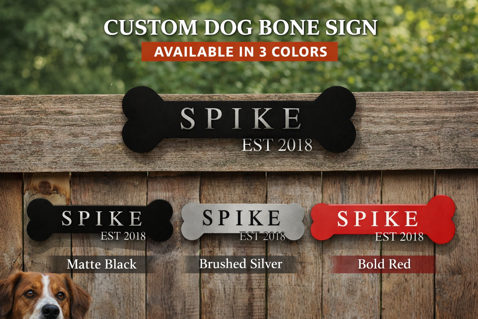 Dog's Legacy Metal Bone Sign