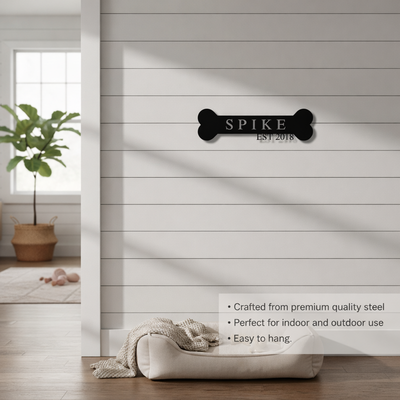 Dog's Legacy Metal Bone Sign