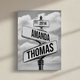 Loves Crossroads Canvas Sign