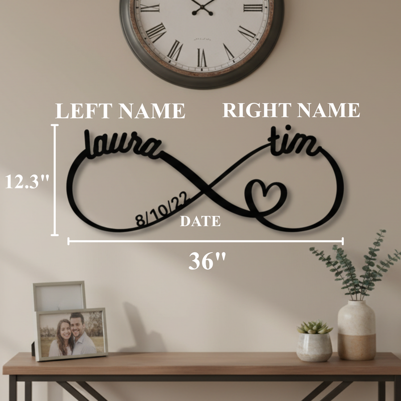 Custom Infinity Name Sign