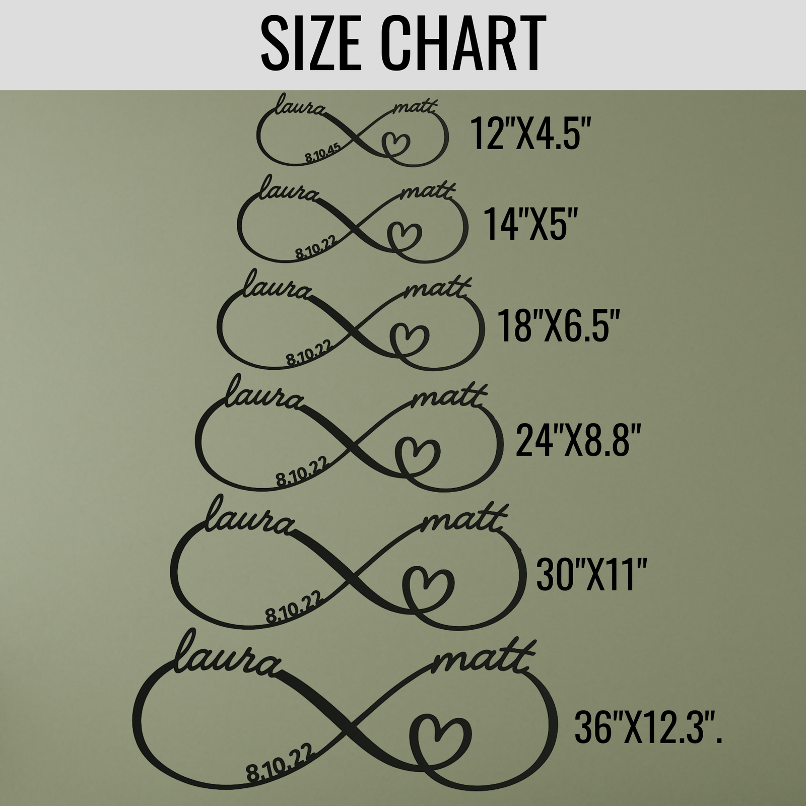 Custom Infinity Name Sign