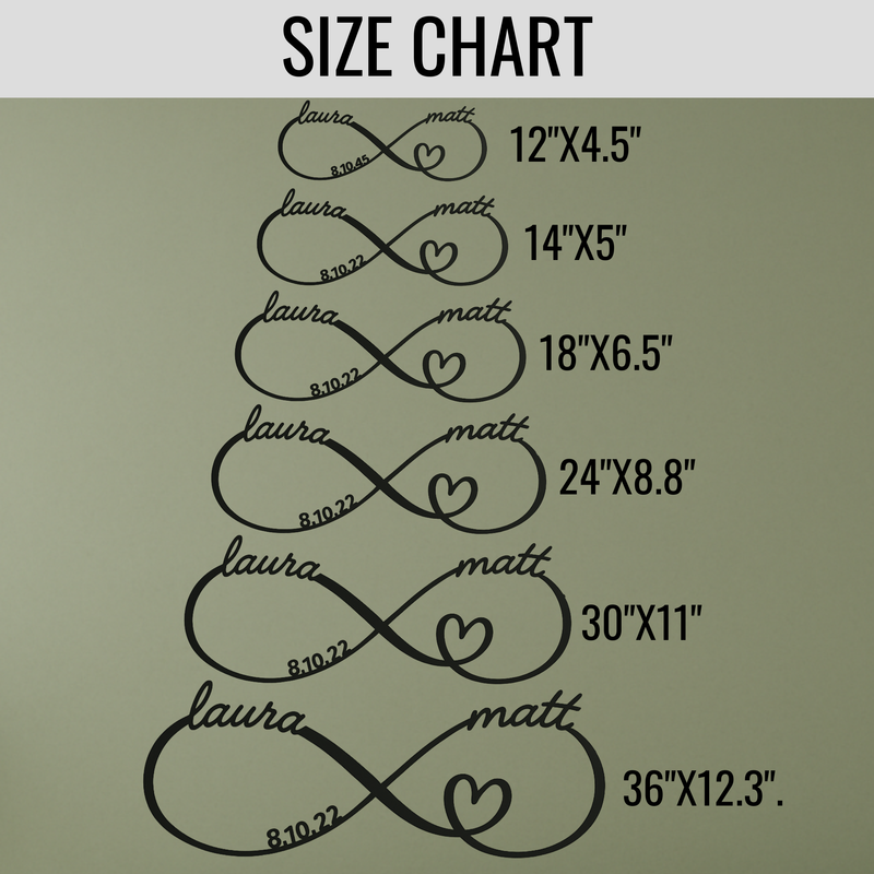 Custom Infinity Name Sign