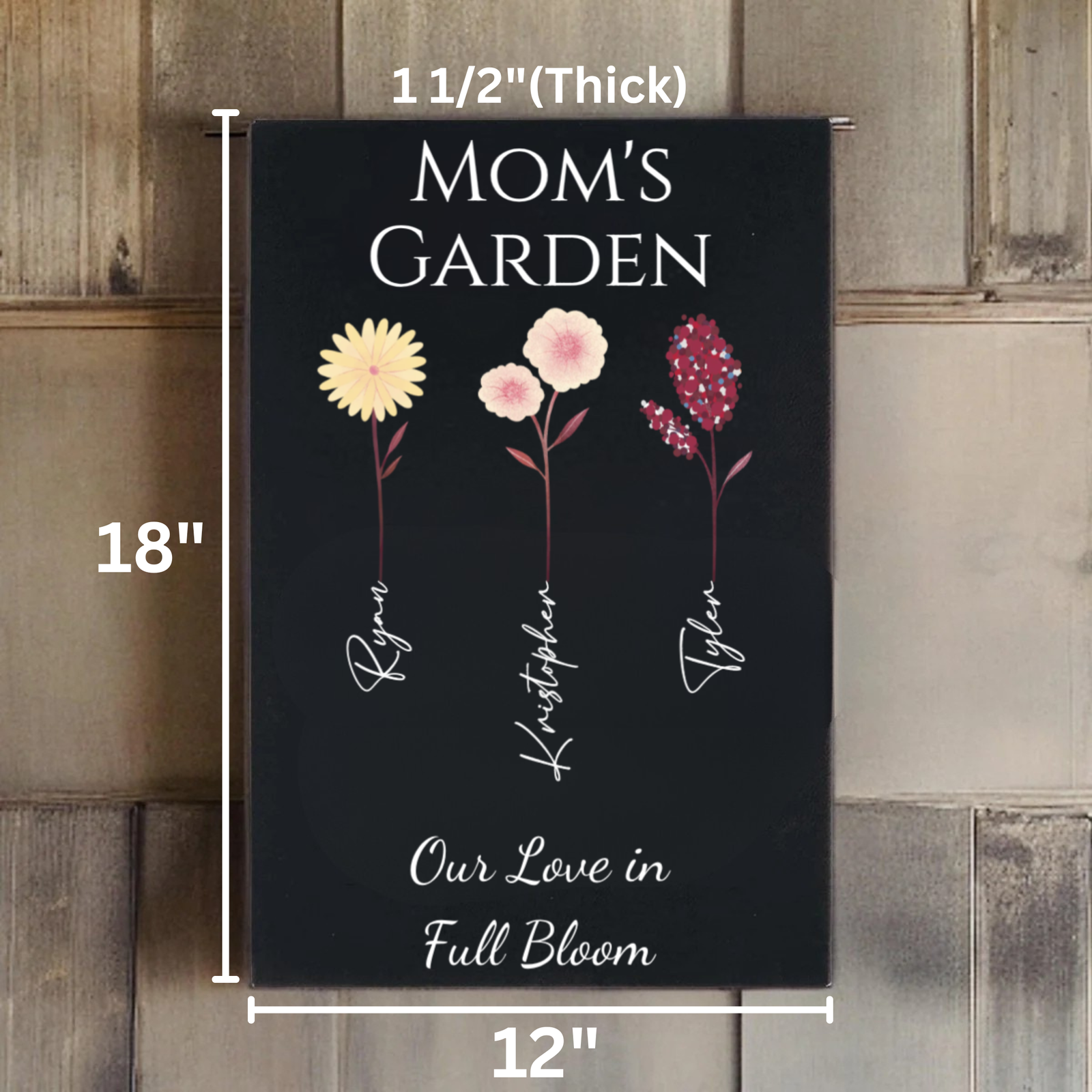 Family Garden Birth Flower Canvas