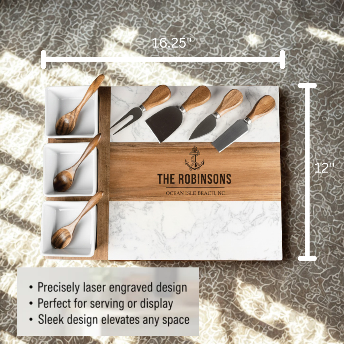 Personalized Coastal Keepsake Charcuterie Set