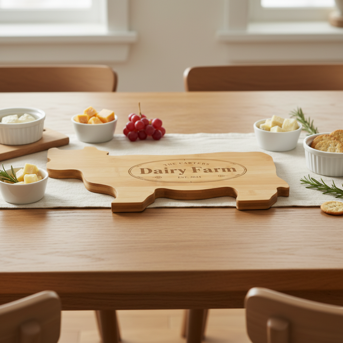 Personalized Cow Cutting Board