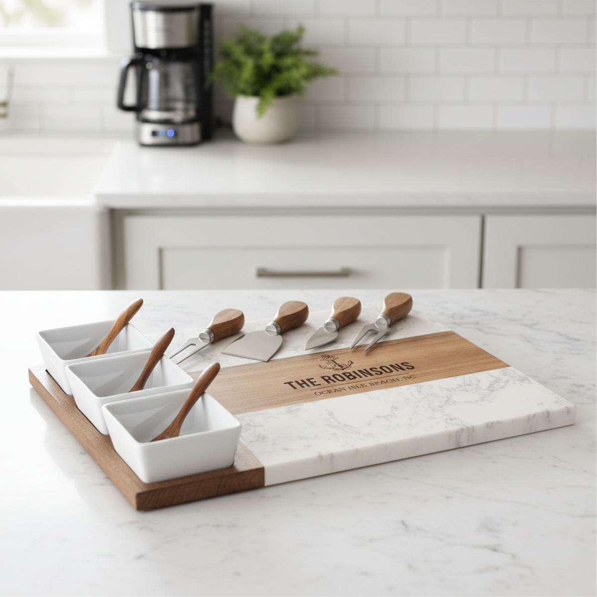 Personalized Coastal Keepsake Charcuterie Set