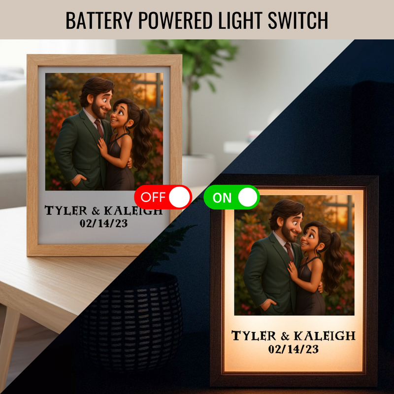 Model Magic Picture Frame Personalized Magic Photo Frame | AI-Animated Light Display - Willow & Hive