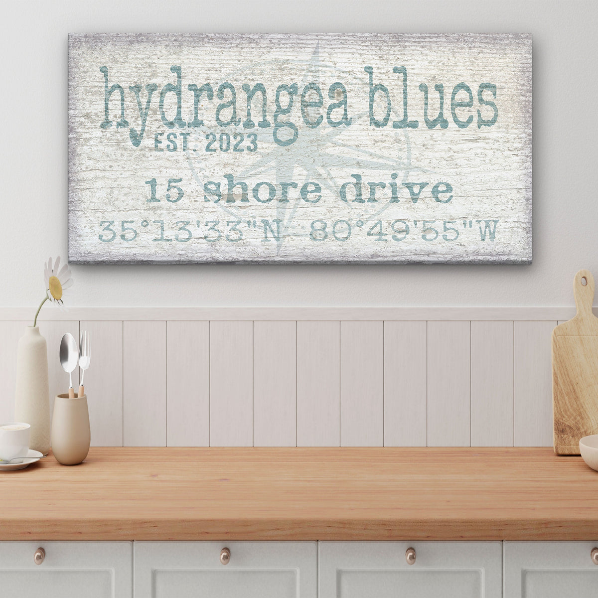 True North Personalized Canvas Sign
