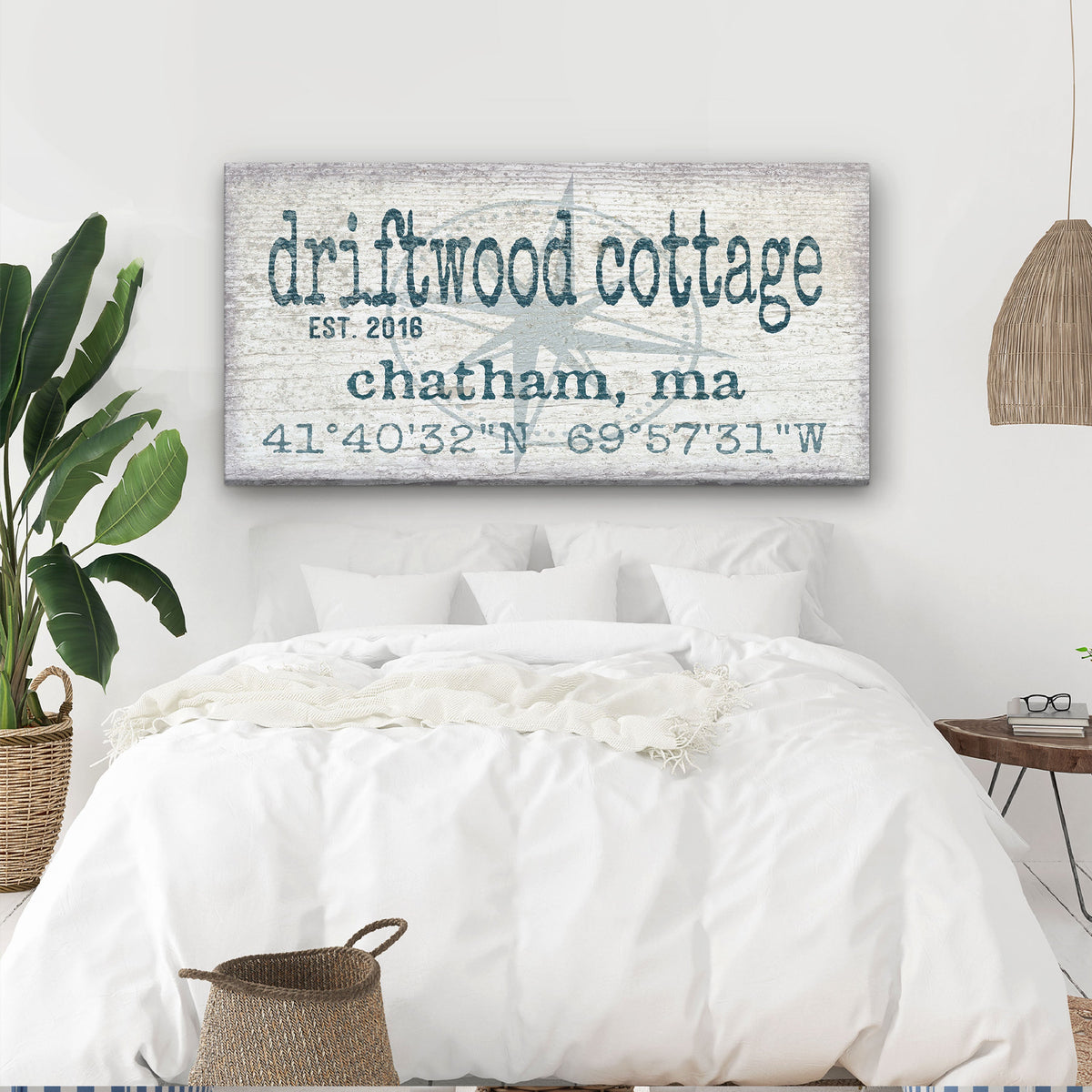 True North Personalized Canvas Sign