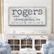 True North Personalized Canvas Sign