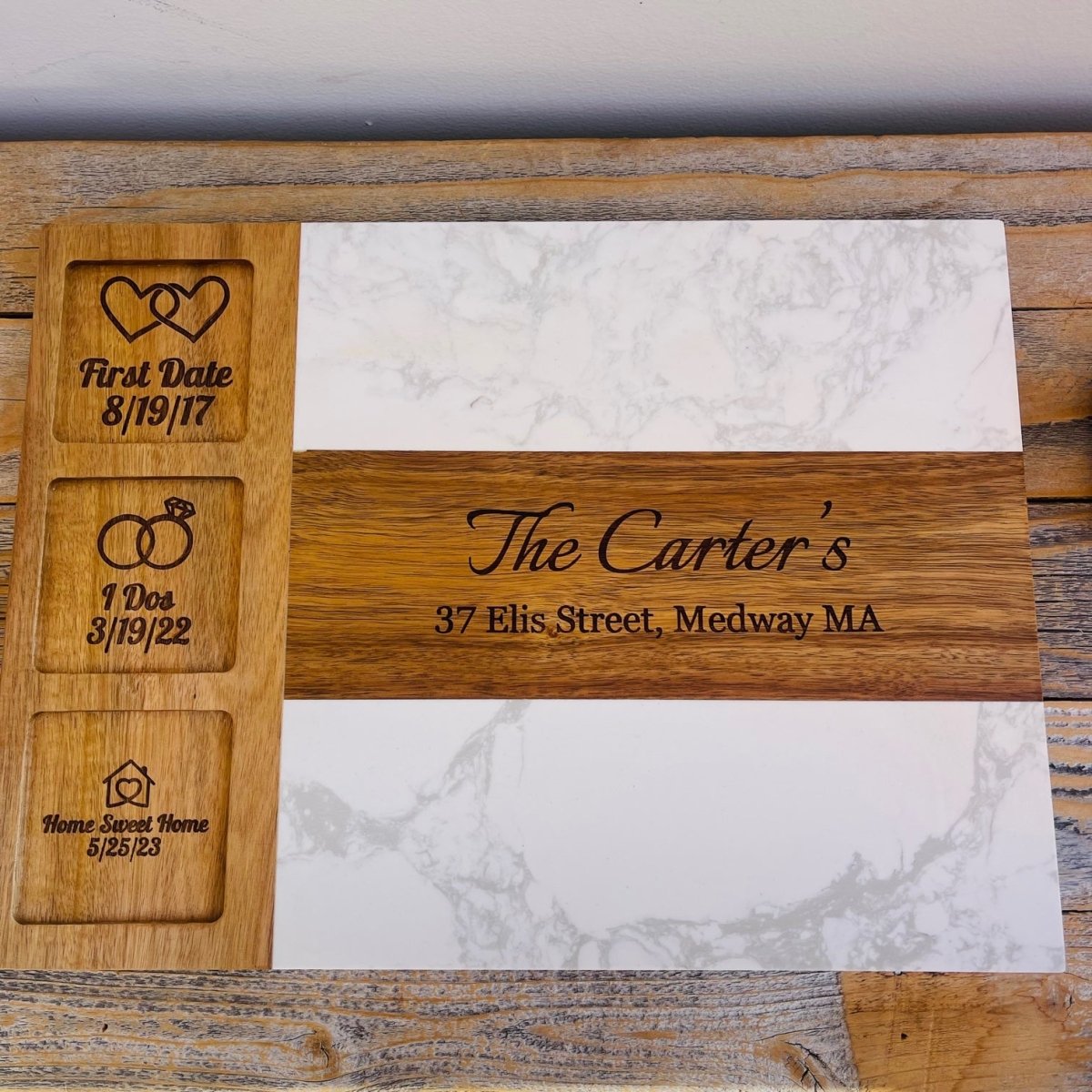 Personalized Loves Journey Charcuterie Board for her, Customized Gifts for Women by Groovy Girl Gifts