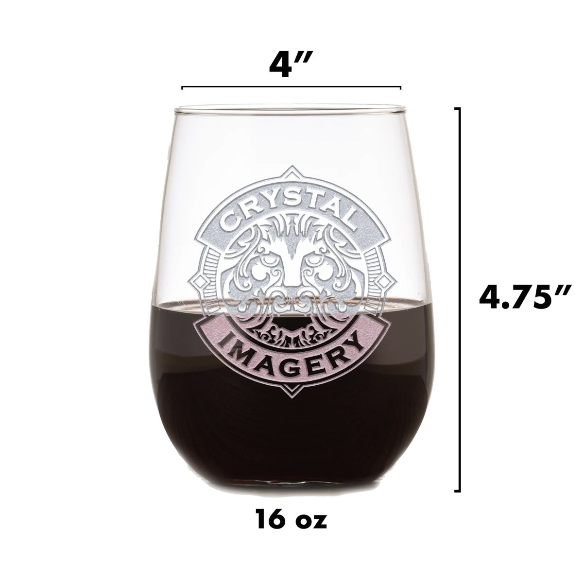 Unique Personalized Monarch Sip Personalized Stemless Wine Glass Customized Drinkware Gifts for Men by Groovy Guy