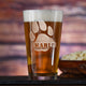 Paw Print Personalized Pint Glass