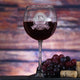 Deep-Etched Monogram Wine Glass