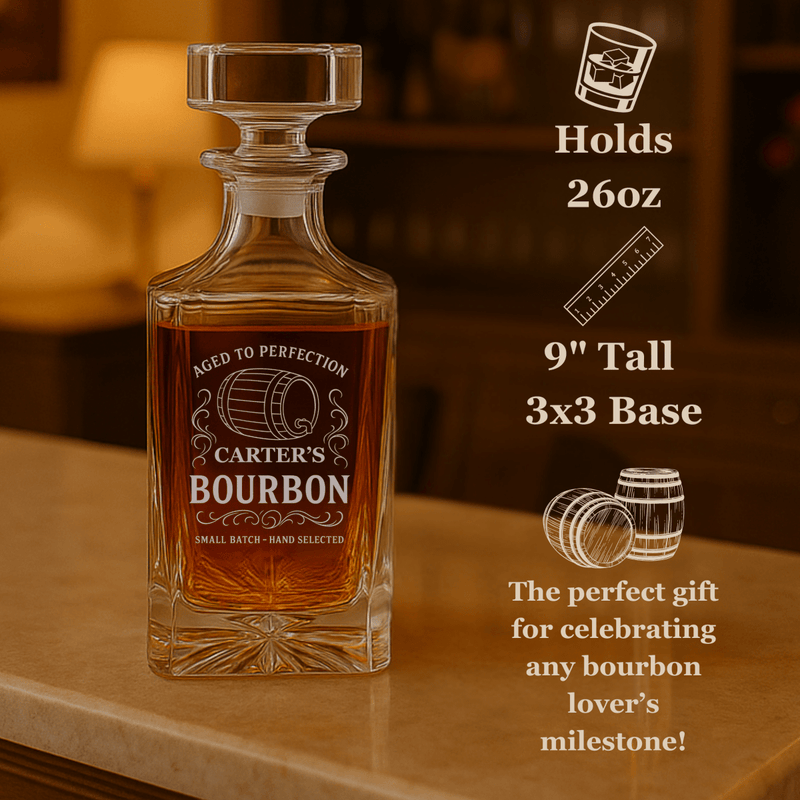 Unique Personalized Personalized Bourbon Decanter Customized Gifts for Men by Groovy Guy