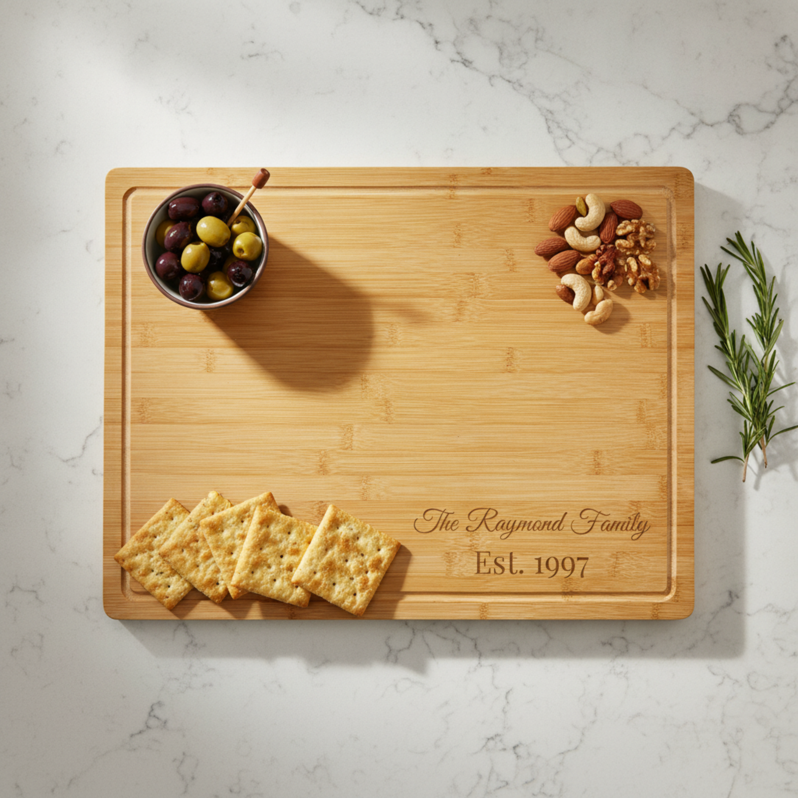 Personalized Large Bamboo Cutting Board