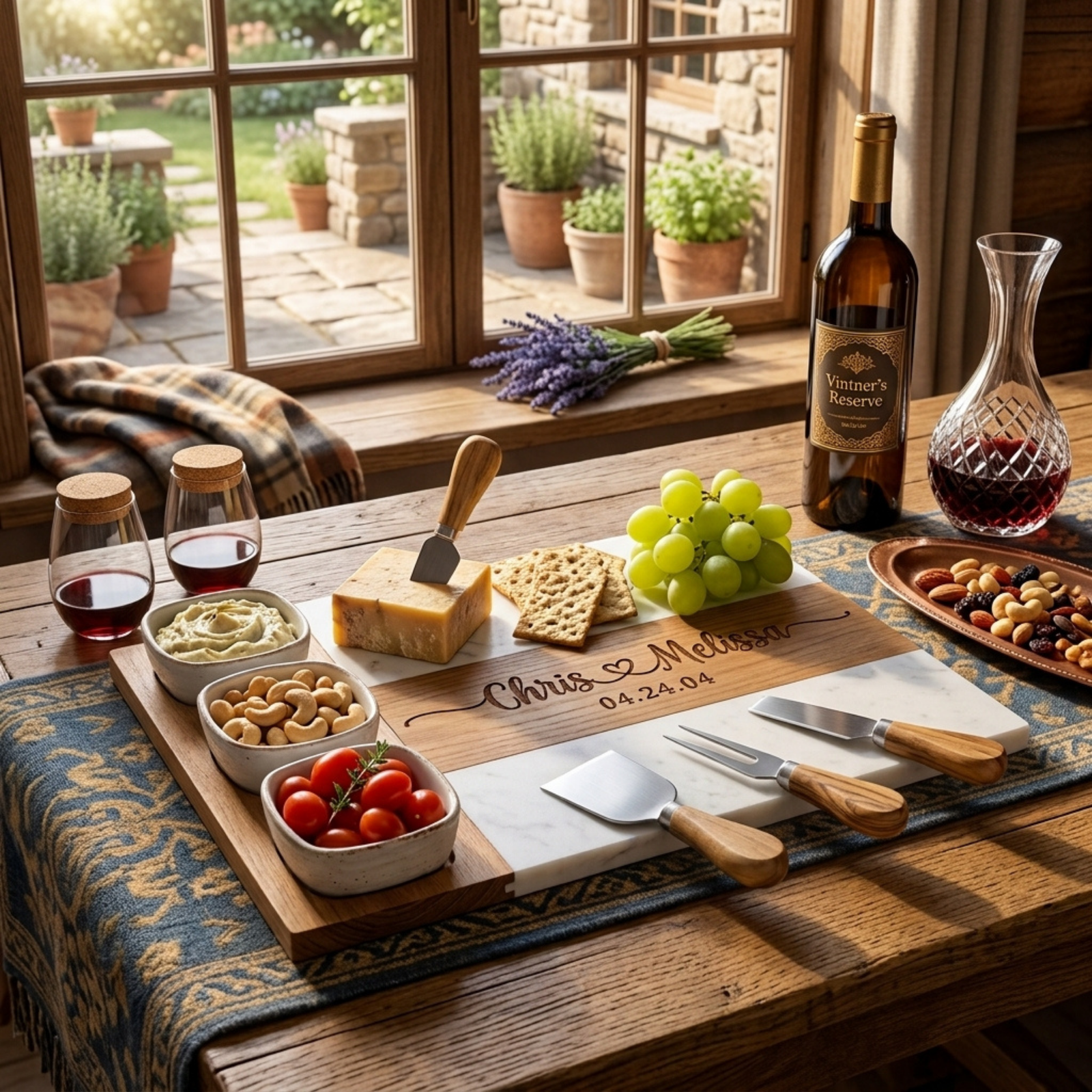 Personalized Couples Charcuterie Board
