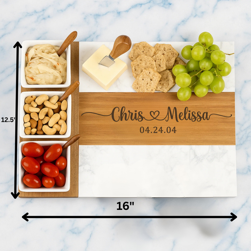 Personalized Couples Charcuterie Board