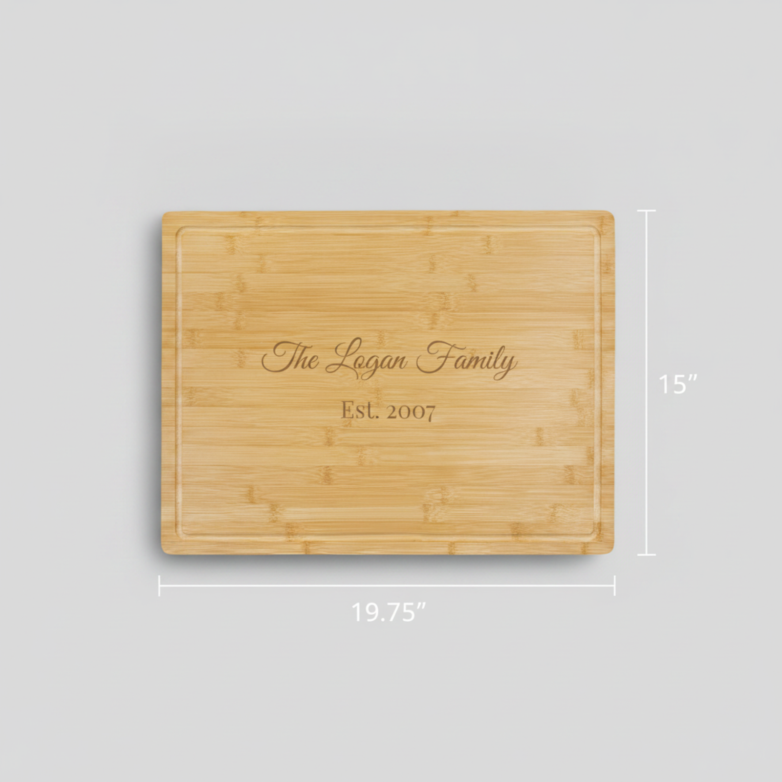 Personalized Large Bamboo Cutting Board