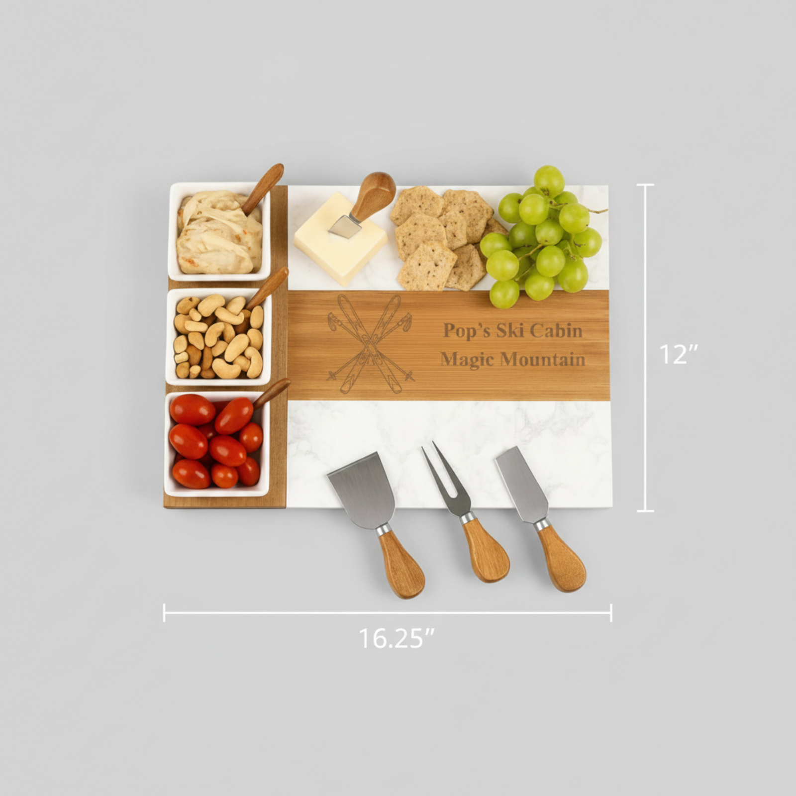 Personalized Alpine Keepsake Charcuterie Set