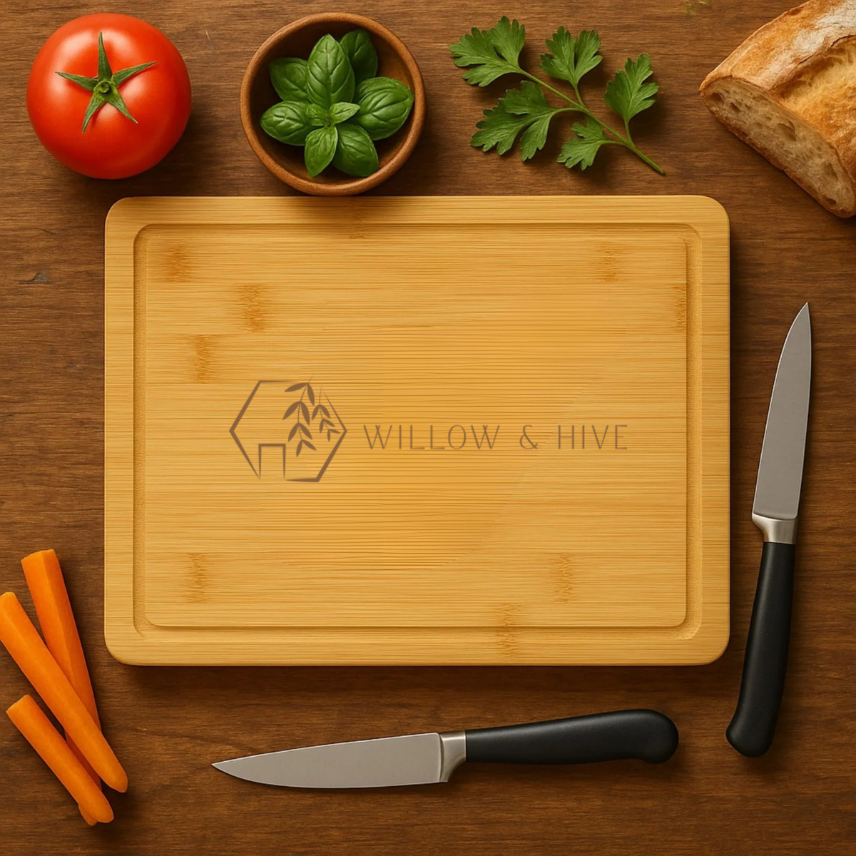 Custom Logo Bamboo Cutting Board