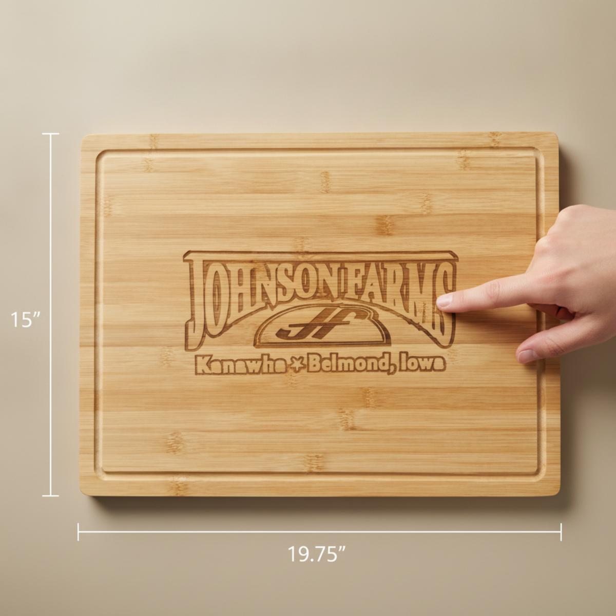 Custom Logo Bamboo Cutting Board