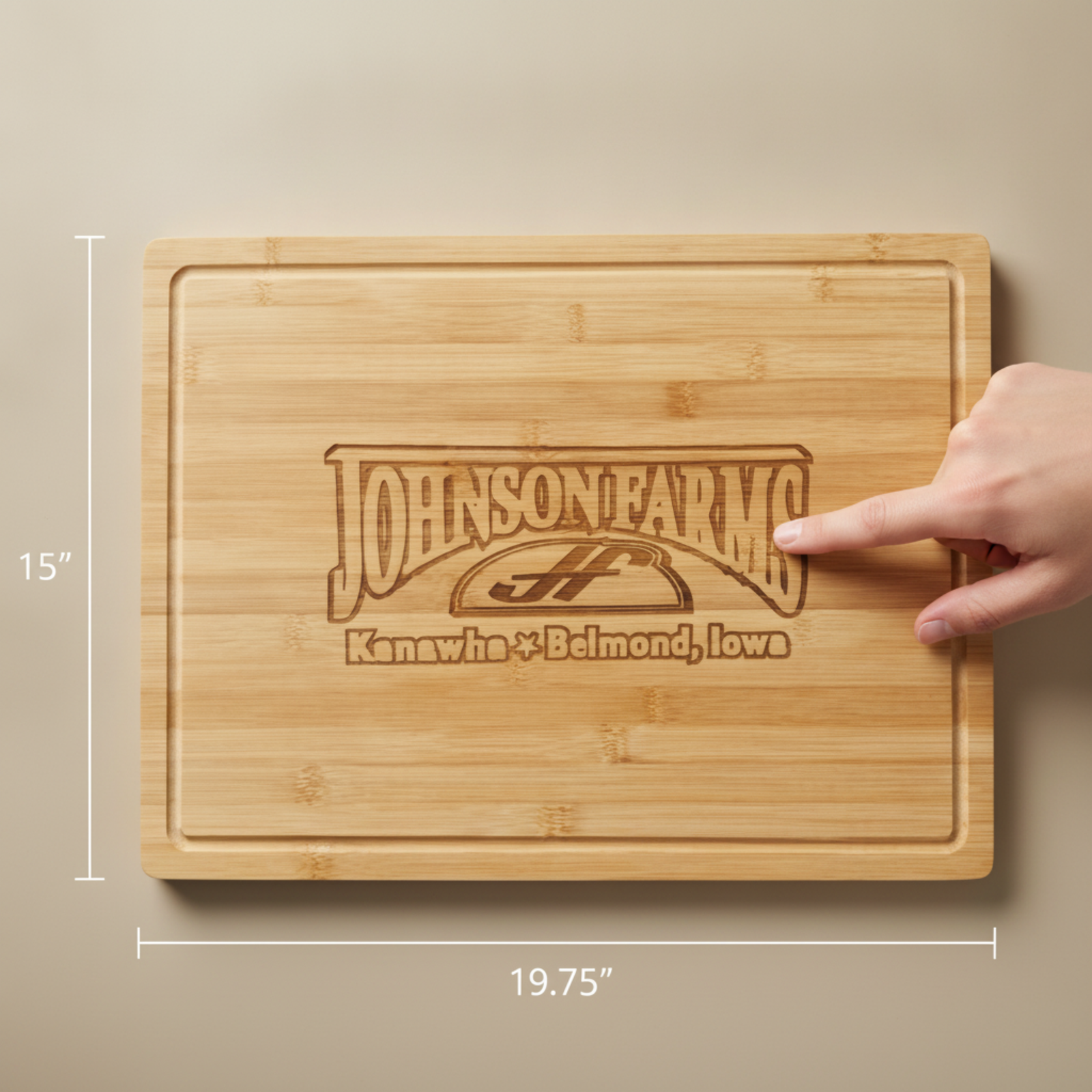 Custom Logo Bamboo Cutting Board