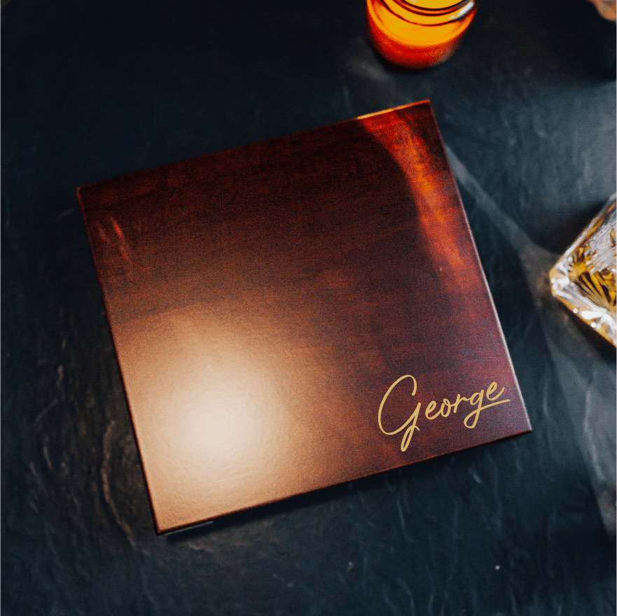 Personalized Wooden Keepsake Box, handcrafted engraved wooden box with name outside, custom message inside lid, Spanish cedar lining