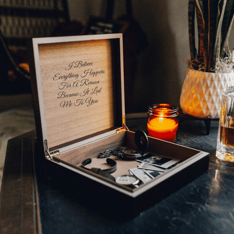 Unique Personalized Personalized Men's Wooden Keepsake Box Customized Gift Set Gifts for Men by Groovy Guy