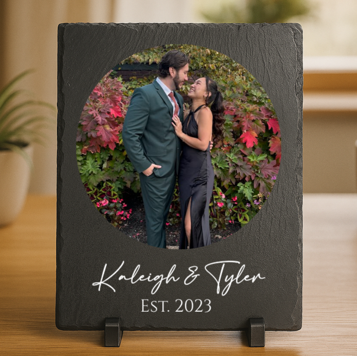 Personalized Slate Photo with Picture for personalization Willow and Hive