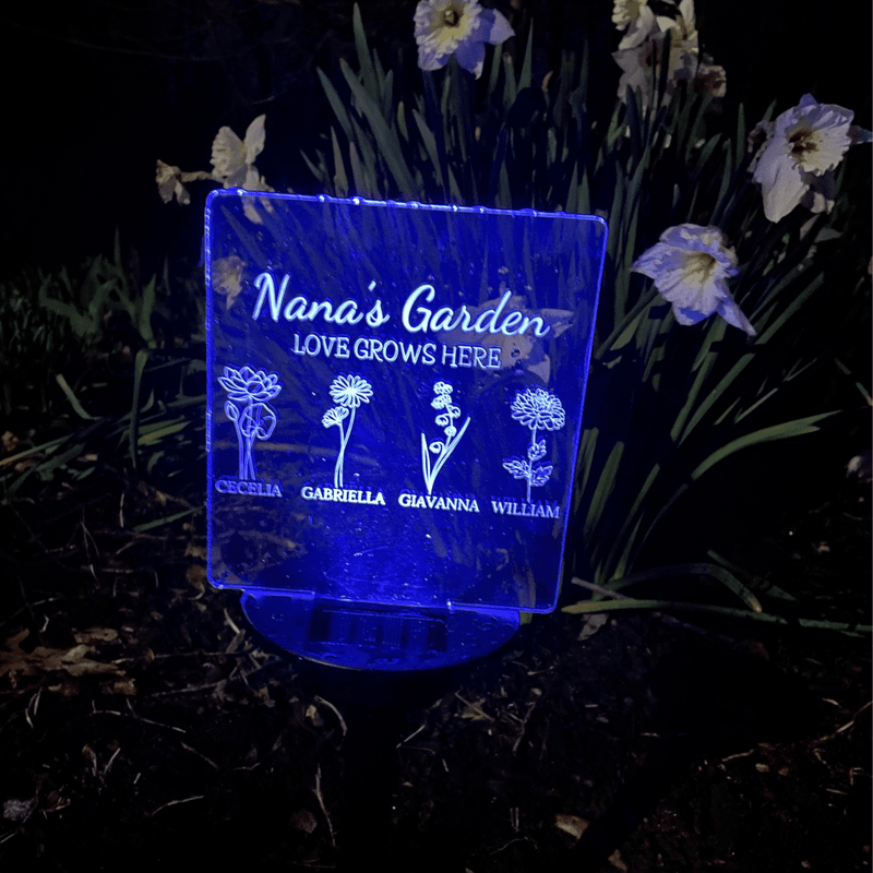 Personalized Mama's Radiant Garden Sign for her, Customized Gifts for Women by Groovy Girl Gifts