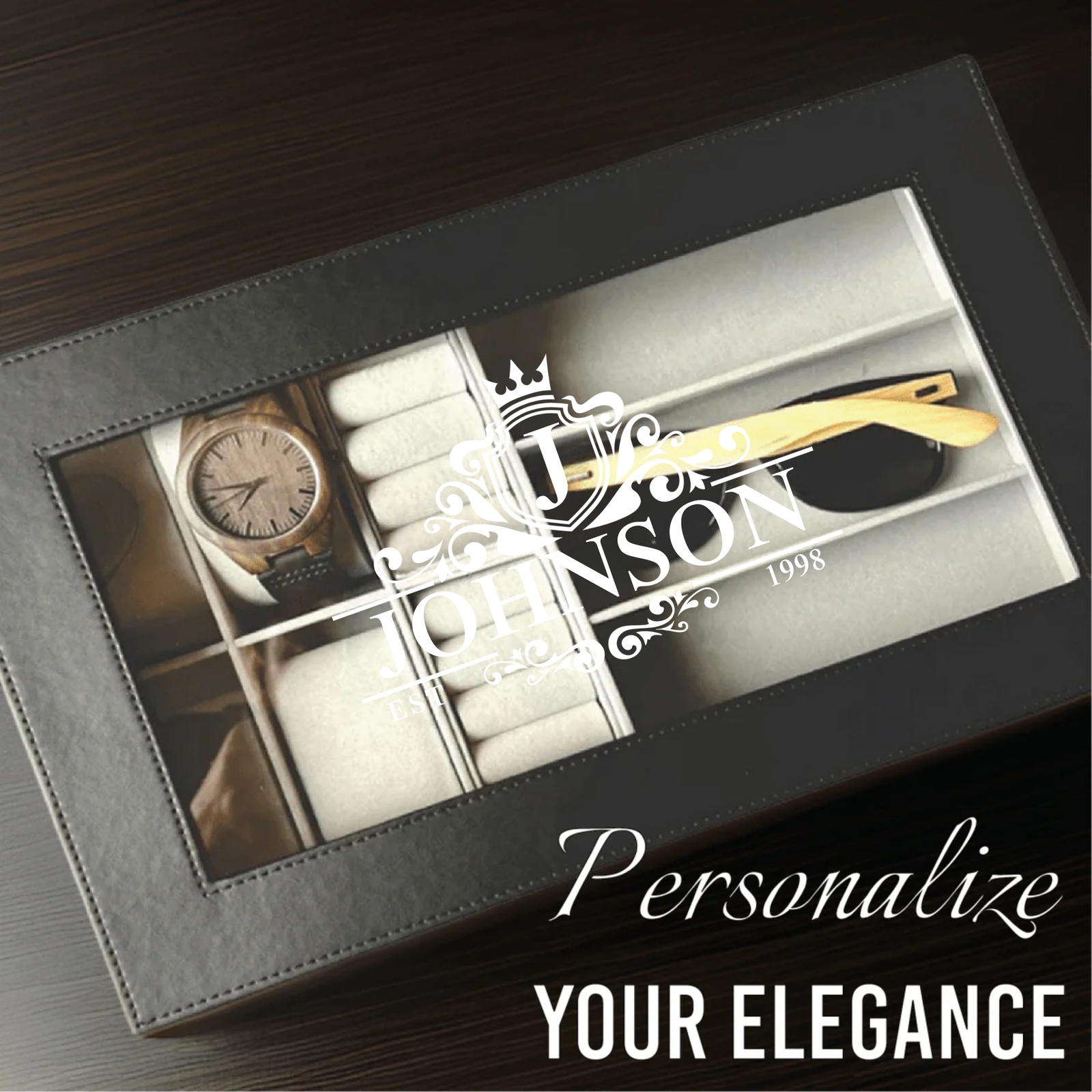 Personalized Monogram Valet Box