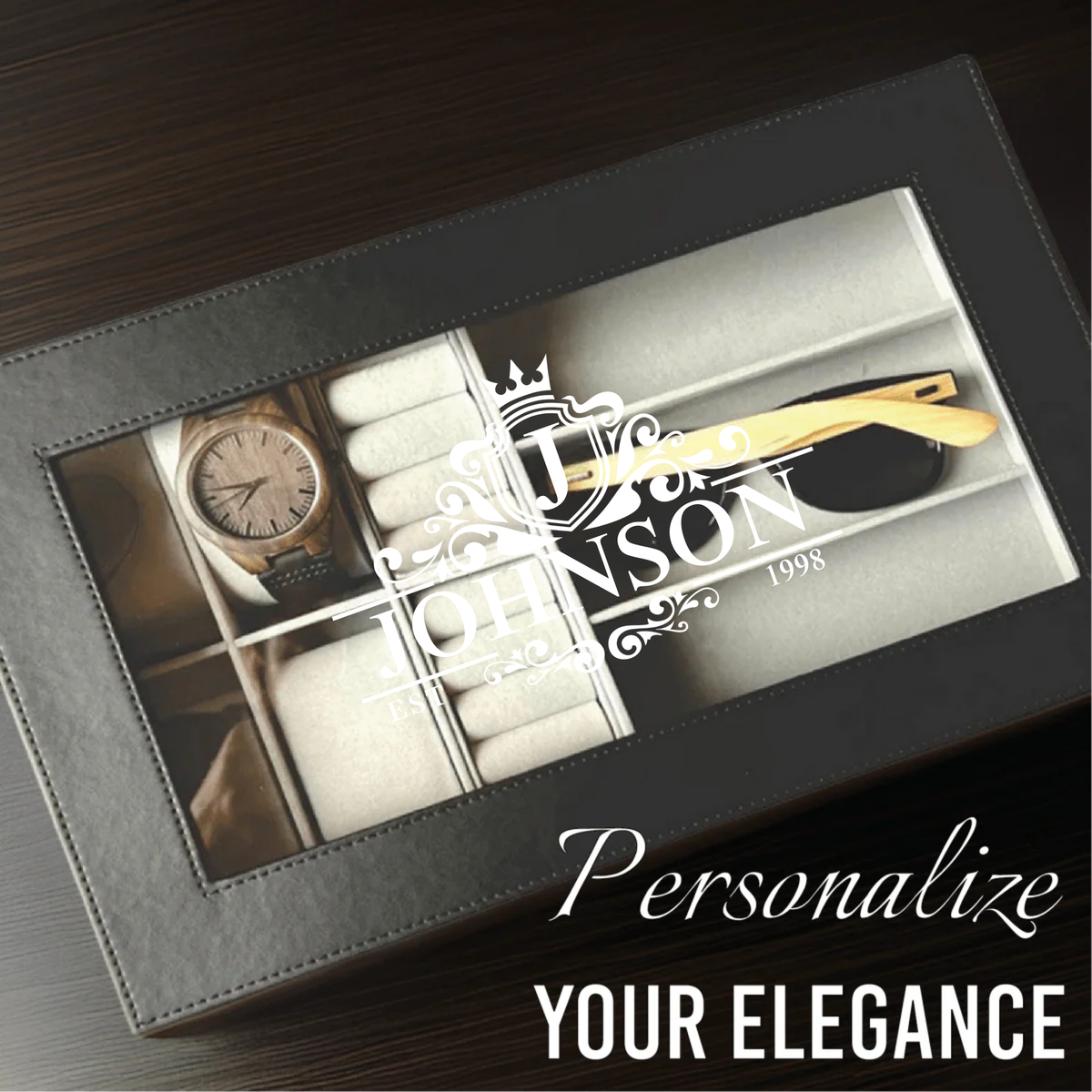 Personalized Monogram Valet Box