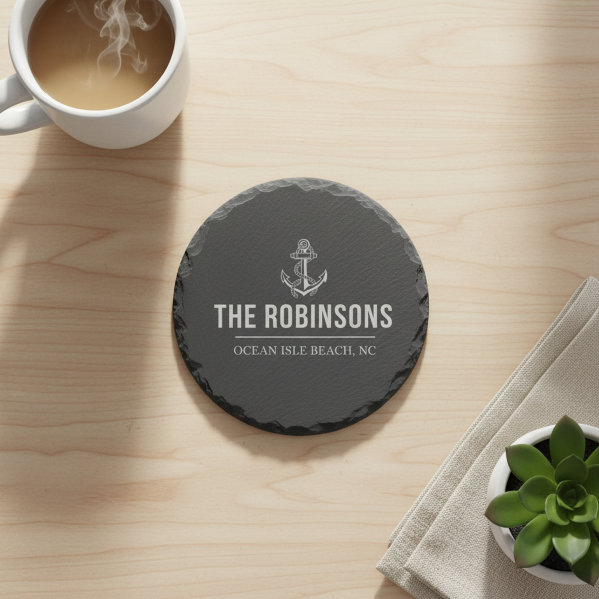 Nautical Slate Coaster Set