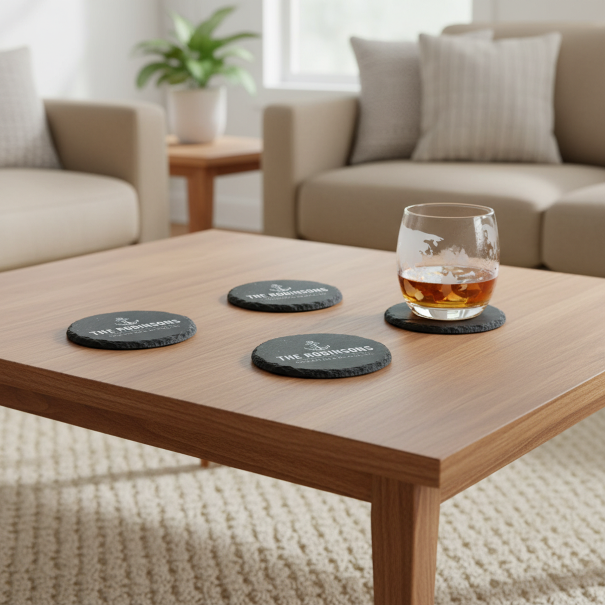 Nautical Slate Coaster Set