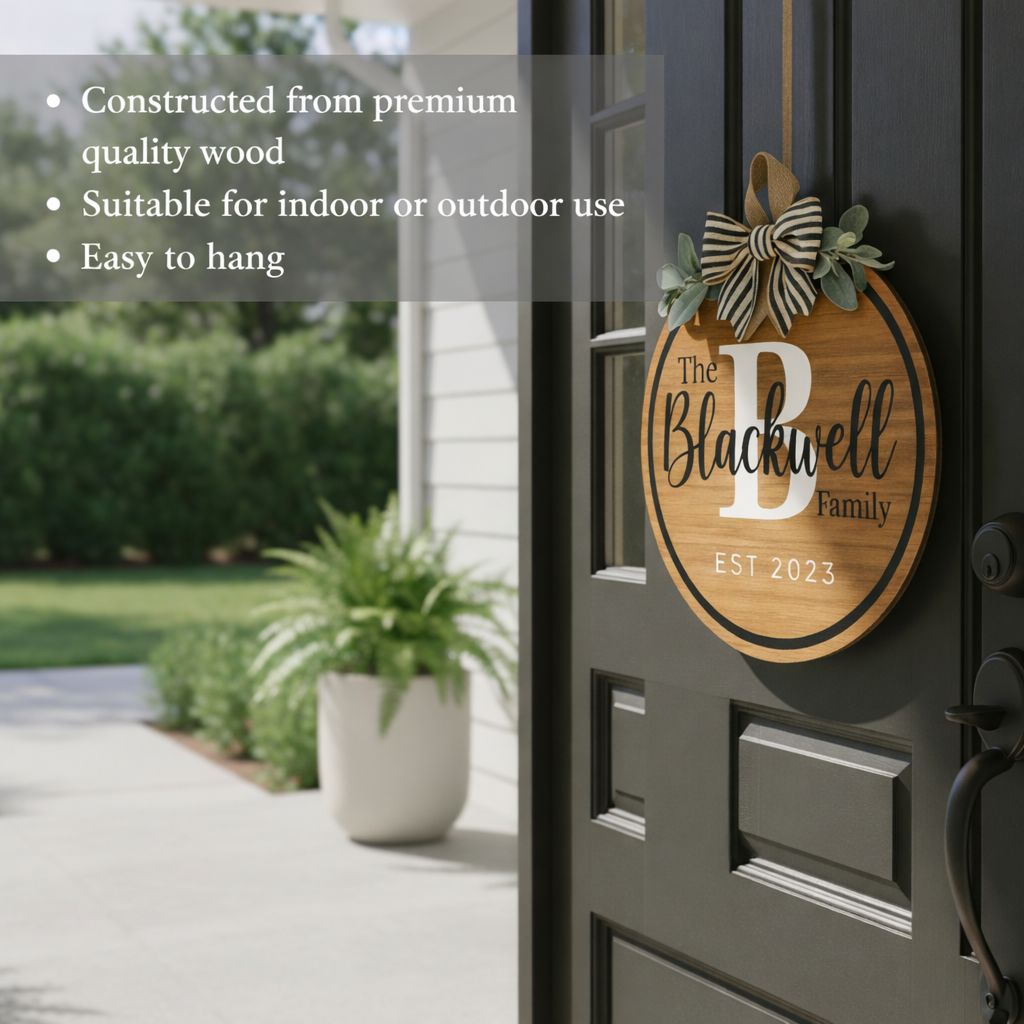 Personalized Rustic Welcome Sign