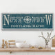 Personalized Compass Rose Canvas Sign