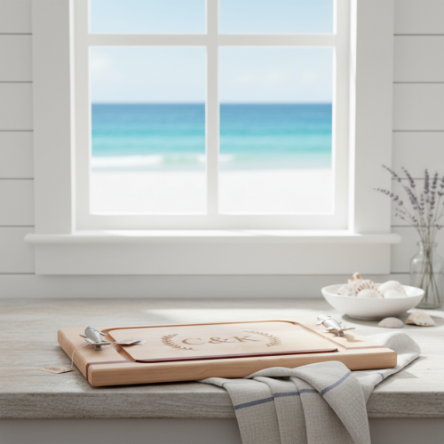 Fish Handled Personalized Cutting Board