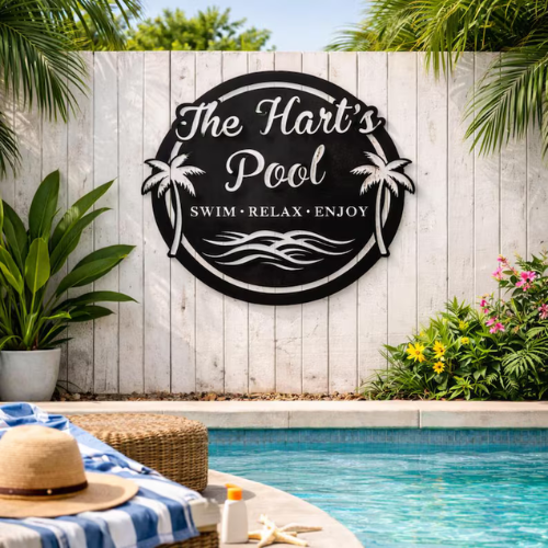 Personalized Pool Sign - Willow & Hive
