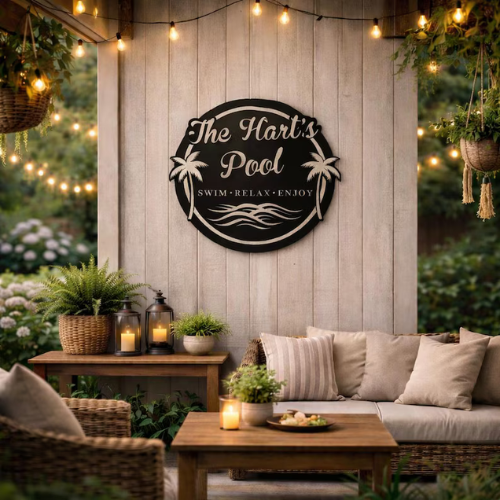 Backyard Legacy Pool Sign