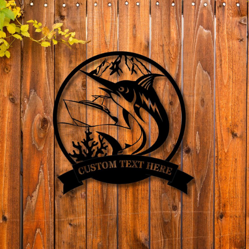 Custom Metal Fishing Sign