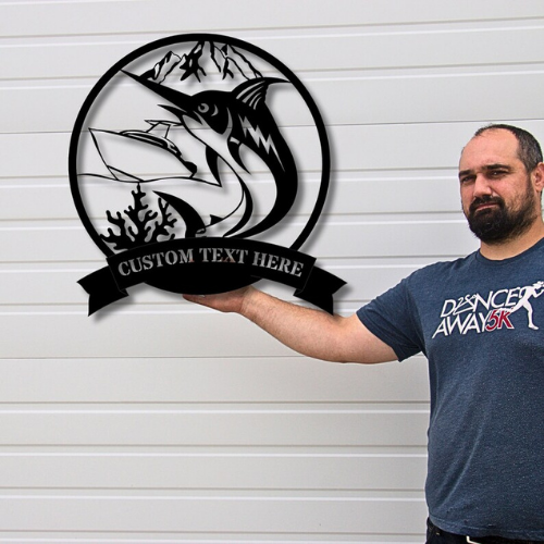 Custom Metal Fishing Sign