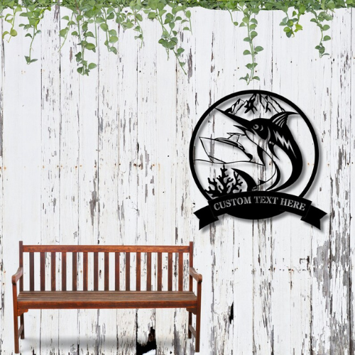 Custom Metal Fishing Sign