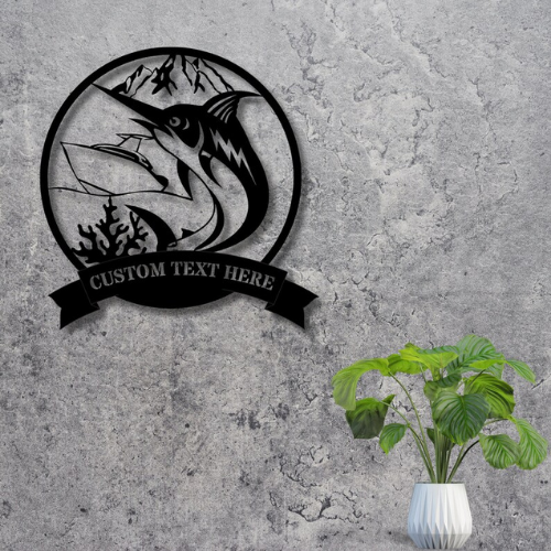 Custom Metal Fishing Sign