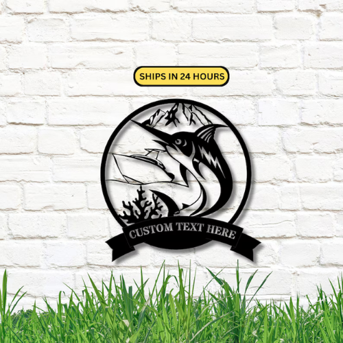 Custom Metal Fishing Sign