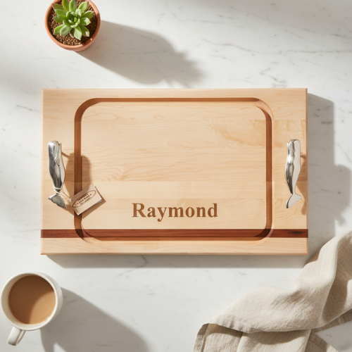 Whale Handled Personalized Cutting Board