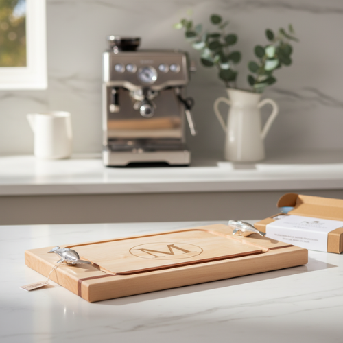 Whale Handled Personalized Cutting Board