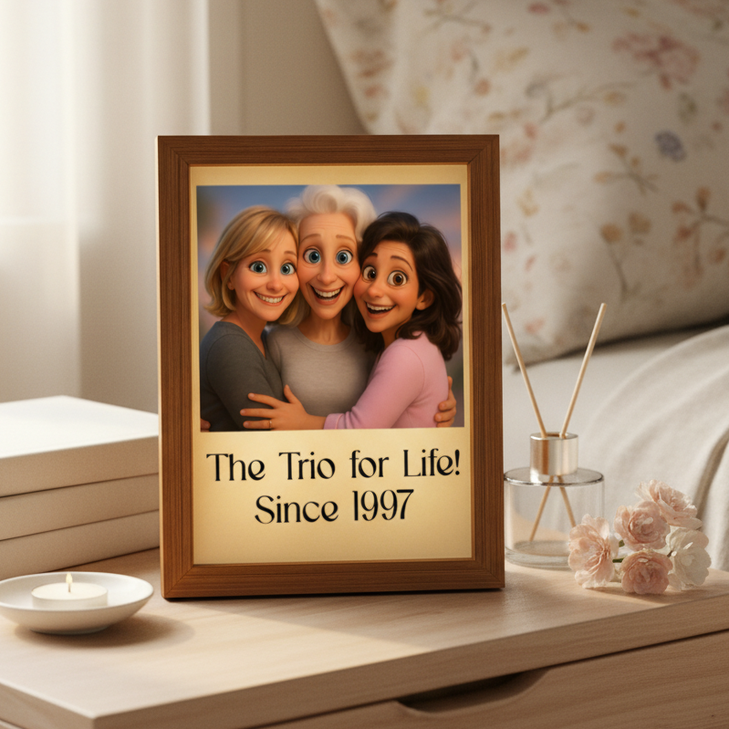 Model Magic Picture Frame Personalized Magic Photo Frame | AI-Animated Light Display - Willow & Hive