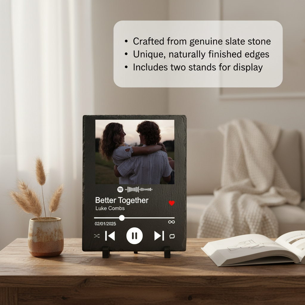 Spotify Scannable Song Slate Plaque