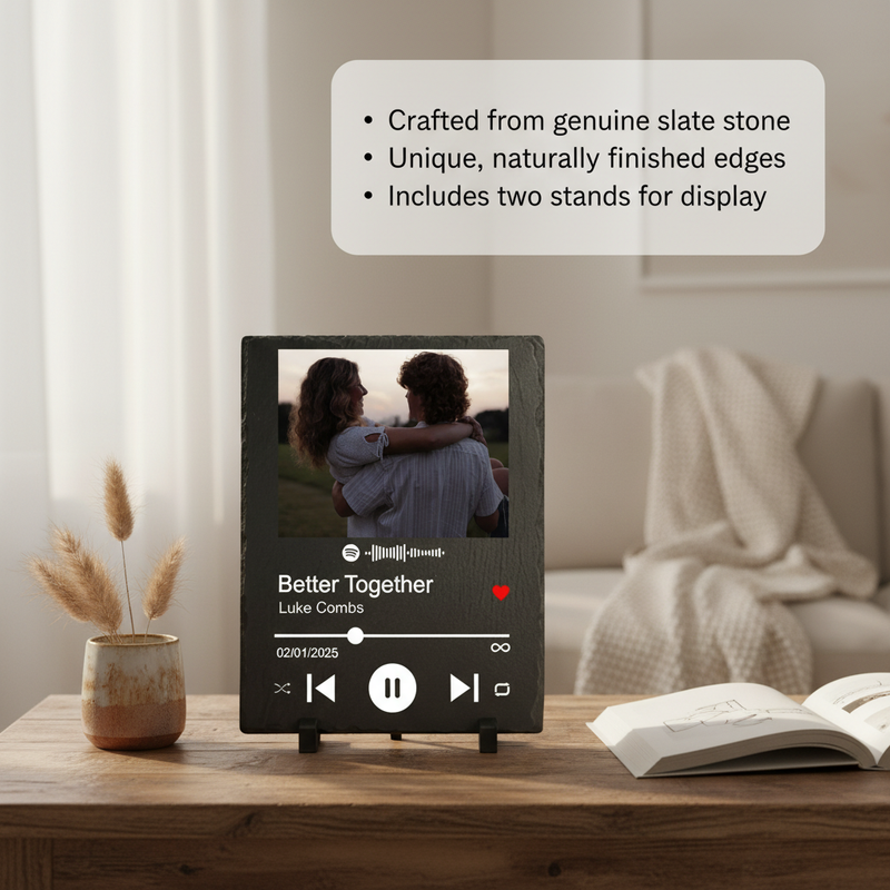 Spotify Scannable Song Slate Plaque